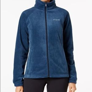 Columbia Navy Benton Zip-Front Fleece Jacket